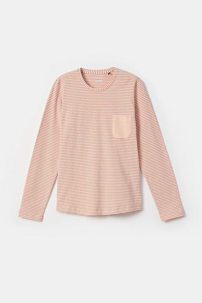 Woody 10-16 Years Old Girl's Pajamas - Dzz 919 Hare Themed Striped Pink