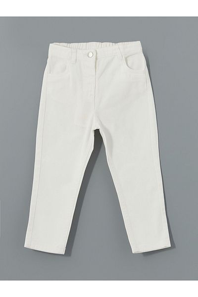 LC Waikiki Ecru Basic Girl's Pants