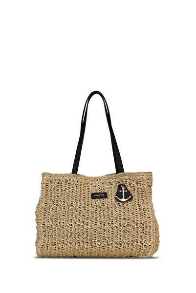 Nautica Bej Kadın Plaj Çantası Cn189t