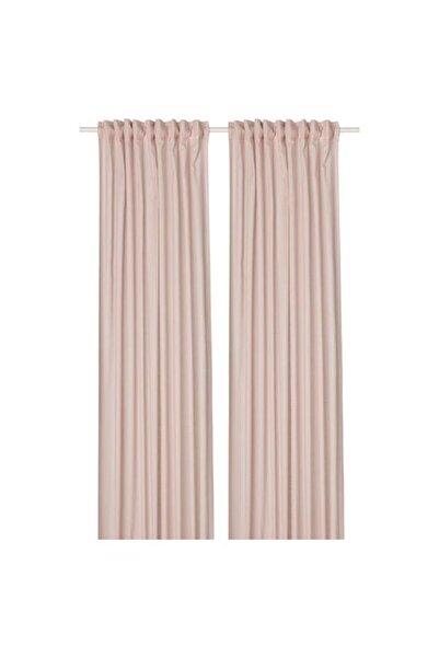 IKEA - SILVERLÖNN, tül perde/2 kanat, pembe, 145x300 cm
