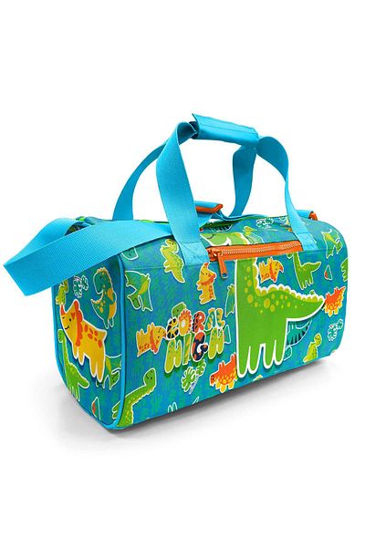 Coral High Geantă sport cu model de dinozaur albastru verde 27537