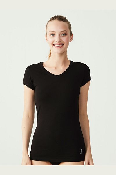 U.S. Polo Assn. WOMEN'S V-NECK T-SHIRT