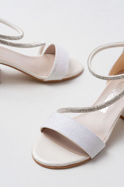 p papuccum ortopedi çocuk ayakkabıları Girl's Pearl Velcro Stoned Comfortable Evening Dress Shoes