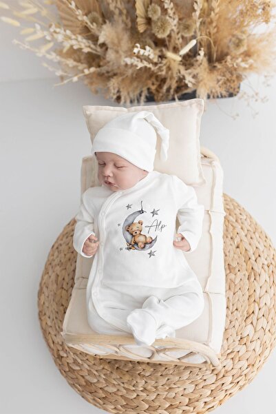 Lilabio %100 Organik Isme Özel Isimli 10lu Hastane Çıkışı Ayıcık