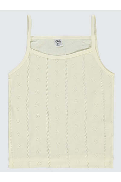 Civil Girls 2-10 Years Old Girls' Undershirt Set of 2 - Ecru and Salmon