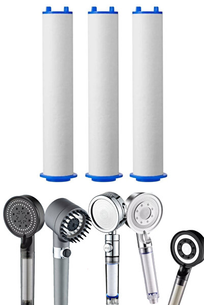 KUSTAR 3 Adet Filtreli Duş Başlığı Filtresi Kireç Önleyici Filtre