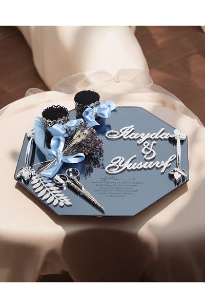 CyzHome Affinity Silver Promise Engagement Tray