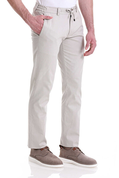 Hatemoğlu Taş Dinamik Fit Desenli Pamuklu Yandan Cepli Jogger PantoloN TAŞ RENGİ