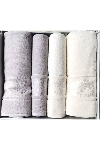 Özdilek Camellia Best Set Grey-Cream