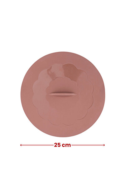 Flosoft Orta Tencere Vantuz Kapak 25 cm Kahverengi