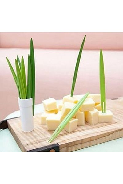 robotrend Leaf-Shaped Cocktail Sticks, Set of 10, Food Safe Plastic, Double Ended Practical Design,