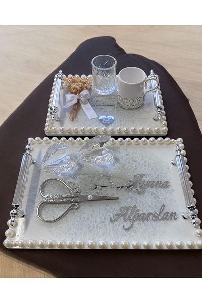 CyzHome Resonance Silver Promise Engagement Tray