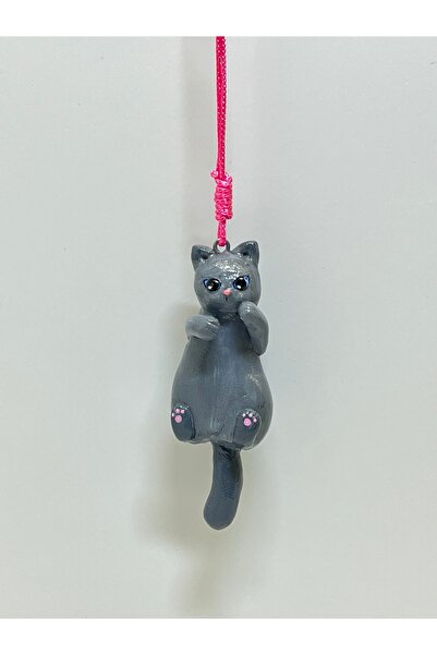 Tasarım قلادة قطة رمادية لطيفة