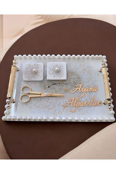CyzHome Promise Engagement Tray with Noa Gold Pearls