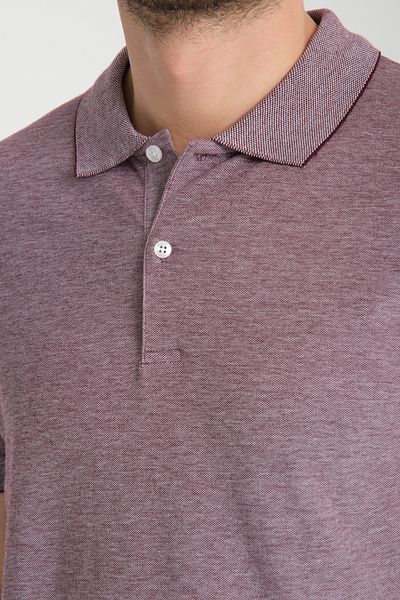 Frappoli Ανδρικό Plum Boggee Padso - Ιταλικό γιακά, Λύκρα που δεν συρρικνώνεται, 100% βαμβάκι, μπλουζάκι πόλο με λεπτή εφαρμογή