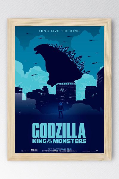 Saturn Pictură înrămată Godzilla - Pictură poster film