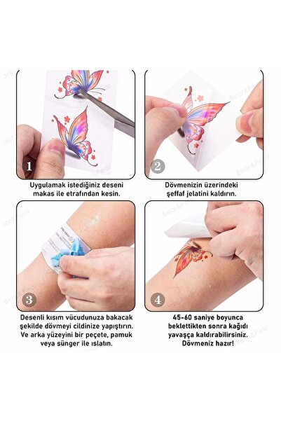 Heppii Ay ve Yıldızlar Minimal Semboller Geçici Vücut Dövmesi Parmak El Dövmesi
