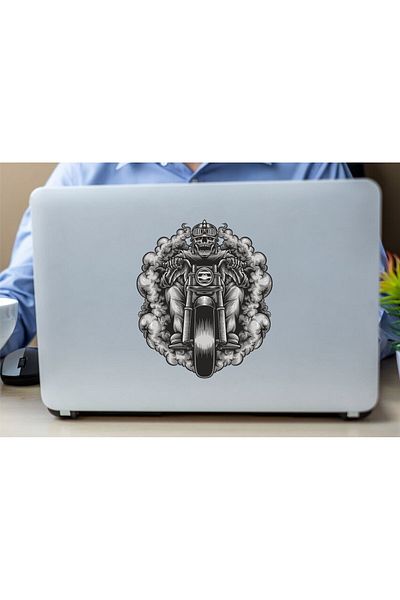 zafrakreklam Autocolant 10X12 Skull - Potrivit pentru mașină, laptop, auto