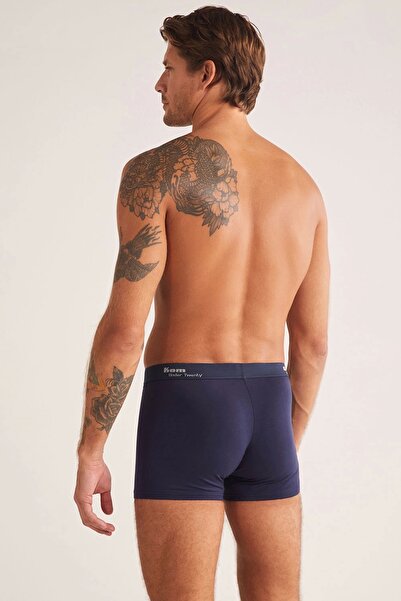 Kom Tight Pamuklu 2'li Erkek Boxer - Lacivert