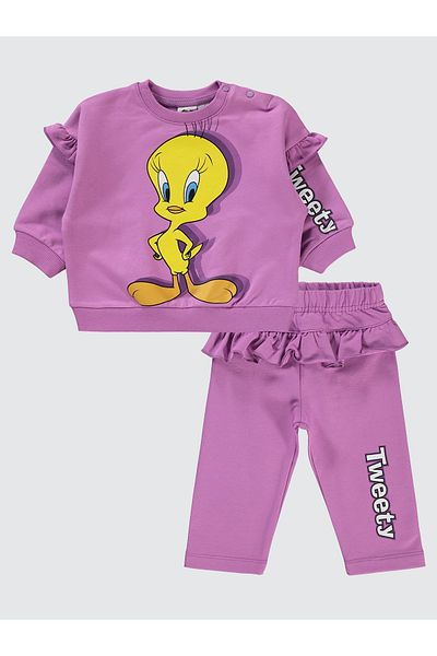 TWEETY 6-18 Months Baby Girl Lilac Set