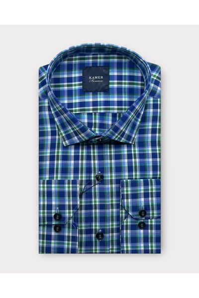 KAMER ERKEK REGULAR FIT EKOSE ÇOK RENKLİ GÖMLEK 3504Y