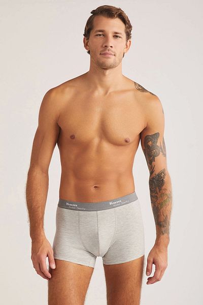 Kom Tight Cotton 2-Piece Men's Boxers - Gray