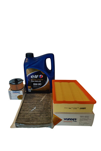 WUNDER RENAULT MEGANE 4 1.3 TCE PERİYODİK FİLTRE VE ELF 5W30 YAĞ BAKIM SETİ
