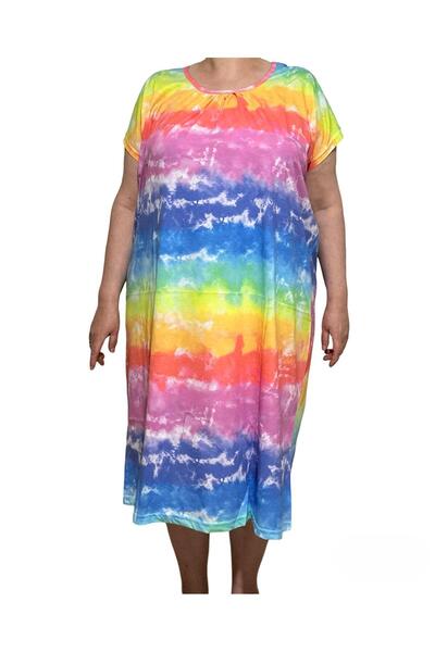 İpek Women's Short Sleeve Plus Size 100% Cotton Nightdress/Dress