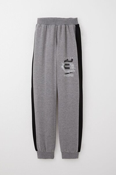 Breeze Erkek Çocuk Eşofman Takım Kapüşonlu Başarı Temalı Yazı Baskılı 6-12 Yaş, Koyu Gri Melanj