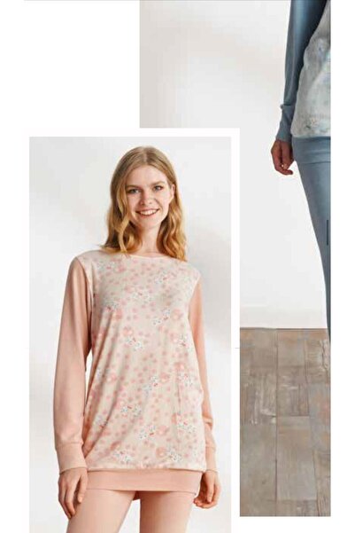 İpek Women's Long Sleeve Thermal Fabric Tights Pajama Set