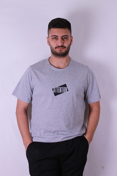 trender Attent!On Print Gray Men's T-Shirt