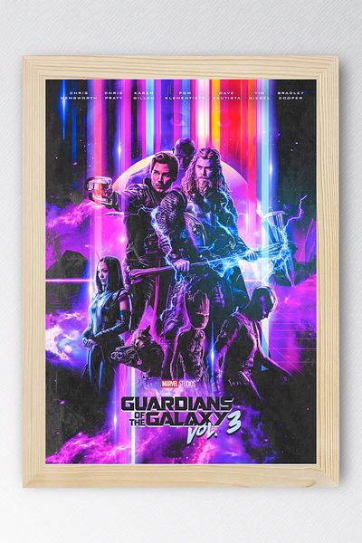 Saturn Guardians of the Galaxy Framed Painting - Guardians of the Galaxy Movie Poster Painting