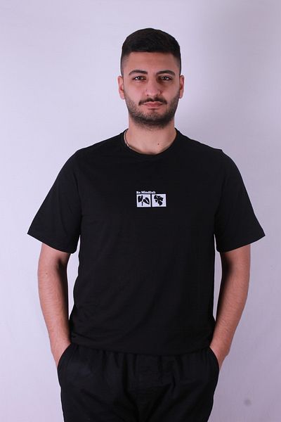 trender Be Mindfull Print Black Men's T-Shirt