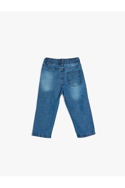 Koton Cotton Blue Baby Boy with Lace-Up Waist 5Smb40002Td