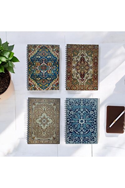 Mas Note A 5 Spiralli Karton Kapak Çizgisiz Okul Defteri 50 Yaprak 4’lü Set