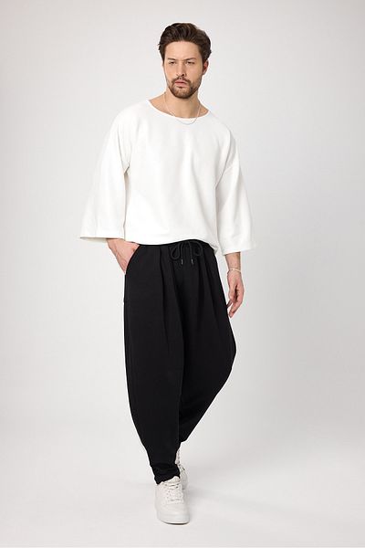 BABBOSS Παντελόνι Bohemian Oversize Casual Cut Λινό Φαρδύ