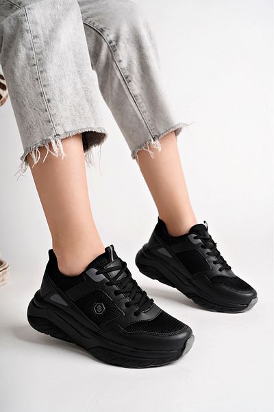 McDark ΓΥΝΑΙΚΕΙΑ SNEAKER ΜΑΥΡΟ ΧΡΩΜΑ ΑΘΛΗΤΙΚΑ ΠΑΠΟΥΤΣΙΑ