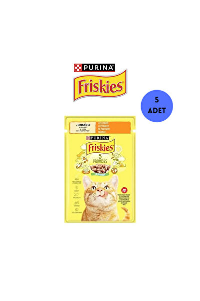 Friskies Tavuklu Yetişkin Kedi Maması 5 x85 Gr
