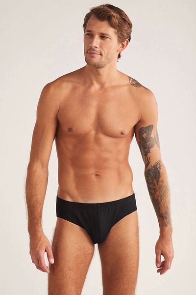 Kom Ανδρικά Slip Paul Cotton Basic 2 Pack - Μαύρο