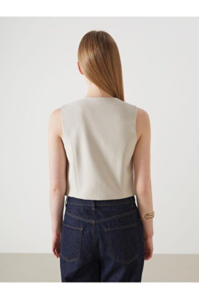 LC Waikiki LCW Vision V Yaka Kadın Klasik Yelek