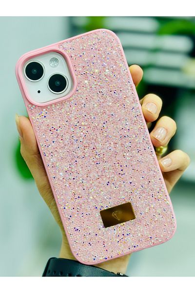 Go Aksesuar حافظة سيليكون متوهجة وماسية لامعة متوافقة مع هاتف Iphone 13 - 14 و15