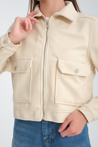 Store Women's Black Stamp Jacket - Zipper Detail, Daily Use