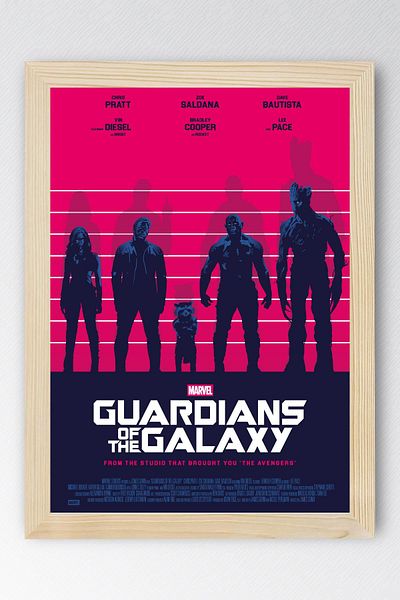 Saturn Guardians of the Galaxy Framed Painting - Guardians of the Galaxy Movie Poster Painting