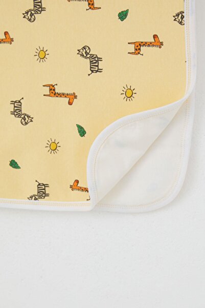 Breeze Yellow Little Safari Themed Newborn Baby Blanket - Animal Pattern Standard