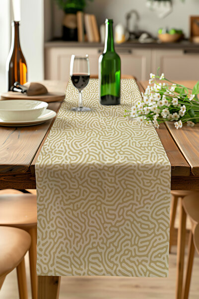 ALAMODECOR Runner cu imprimeu digital, cu model etnic boem, galben, cu modele...