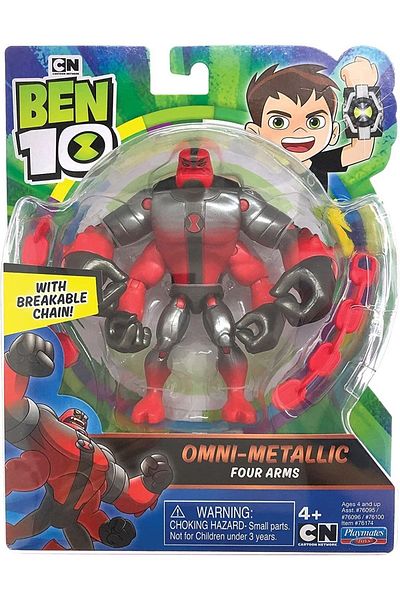 Ben 10 شخصيات مجسمة ذات أربع أذرع معدنية ذات مظهر معدني - أربعة أذرع