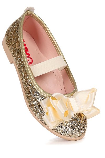 KARAMAZI Pantofi de balerină pentru fete Karamazı Kids Panı Bow elastic
