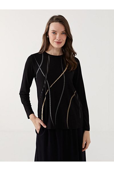 LC Waikiki Tricou de damă cu model cu gât crew