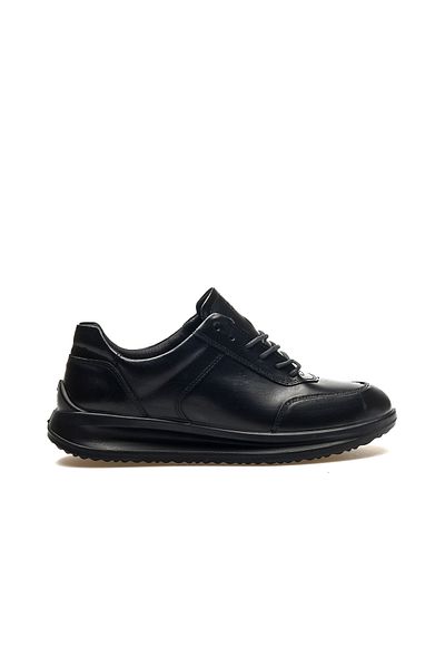 Scooter Men's Genuine Leather Orthopedic Comfort Casual Shoes 24K M4010Ds Black