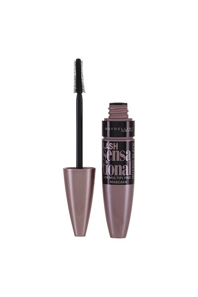 Maybelline New York ماسكارا سوداء إضافية مع تأثير المروحة - رموش حسية سوداء مكثفة